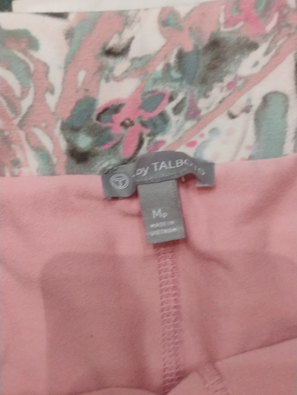 Talbots Pink & Mint Paisley Skirt/ Skirt SZ  M P